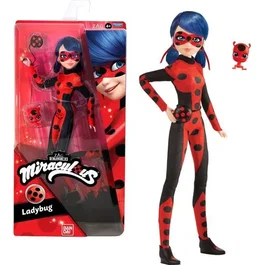 Bandai Poupée Miraculous Ladybug 26 cm - Costume inédit - Figurine articulée avec vêtements amovibles pour enfant à partir de 4 ans