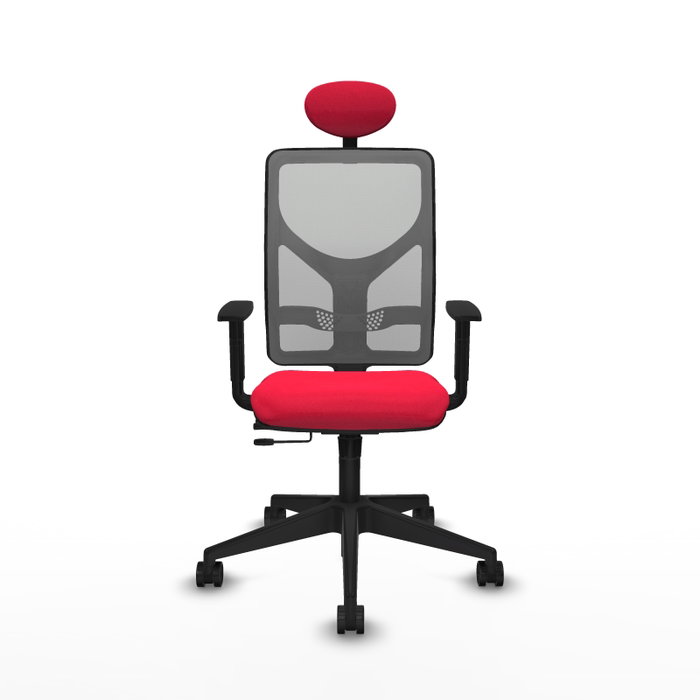 Piqueras Y Crespo Chaise de bureau Motilla, Rouge et Gris, Mécanisme Sincro/Traslack Piqueras Y Crespo Chaise de bureau Motilla, Rouge et Gris, Mécanisme Sincro/Traslack