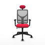 Piqueras Y Crespo Chaise de bureau Motilla, Rouge et Gris, Mécanisme Sincro/Traslack