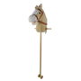 TACHAN Tête de cheval Deluxe marron clair avec bâton et sons