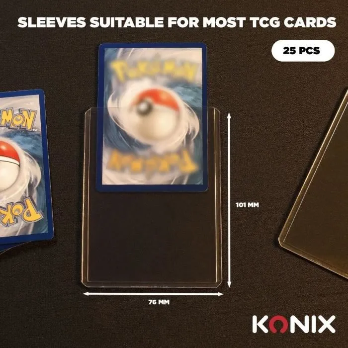 Konix Hard Sleeves - 25 pochettes transparentes 67x92 mm