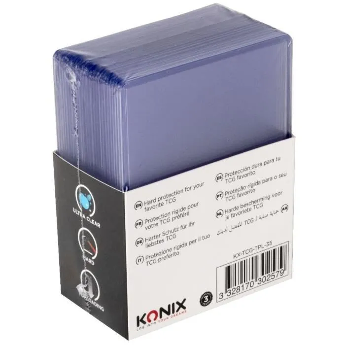 Konix Hard Sleeves - 25 pochettes transparentes 67x92 mm