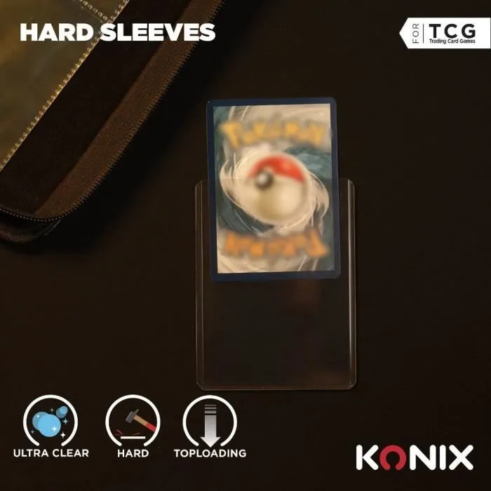 Konix Hard Sleeves - 25 pochettes transparentes 67x92 mm