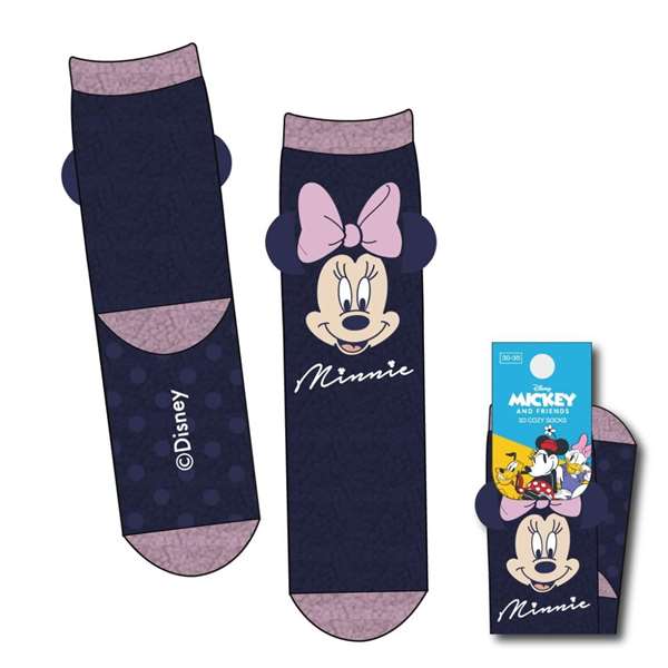 Cerdá Chaussettes Antidérapantes 3D Minnie Taille Unique 36-41 - Bleu Foncé