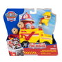 Spinmaster - Figurine Rubben Fire Rescue La Pat'Patrouille - Camion-benne avec 2 projectiles et tenue de pompier - Jouet à partir de 3 ans