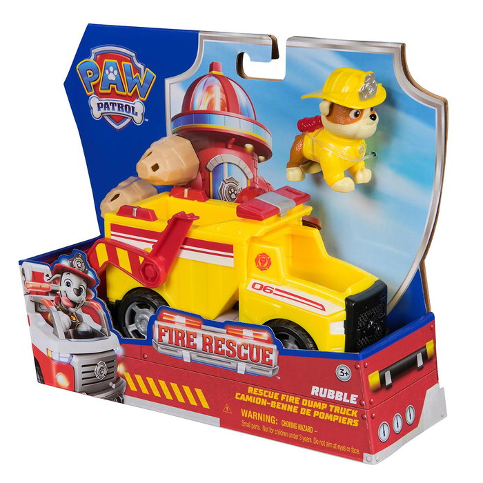 Spinmaster - Figurine Rubben Fire Rescue La Pat'Patrouille - Camion-benne avec 2 projectiles et tenue de pompier - Jouet à partir de 3 ans Spinmaster - Figurine Rubben Fire Rescue La Pat'Patrouille - Camion-benne avec 2 projectiles et tenue de pompier - Jouet à partir de 3 ans