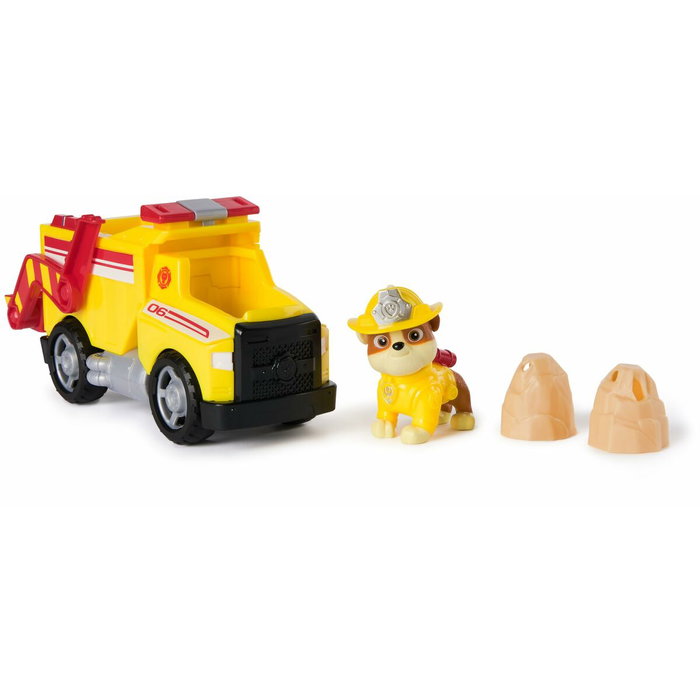 Spin Master Véhicule Fire Rescue Rubble Paw Patrol avec figurine et projectiles