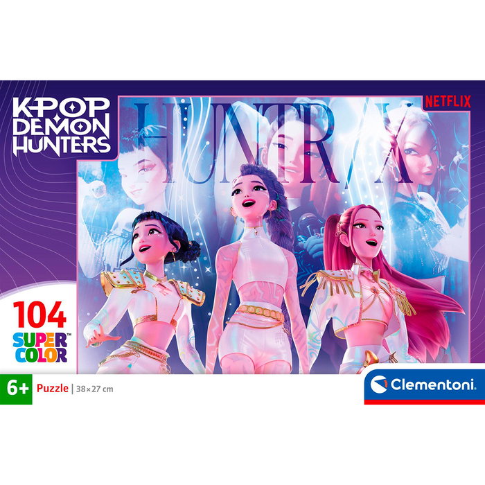 Clementoni Puzzle 104 pièces K-Pop Demon Hunters - Puzzle enfant à partir de 6 ans - Format 38 x 27 cm
