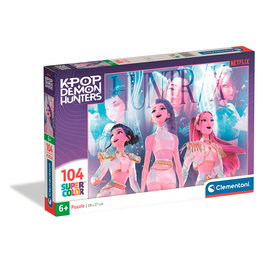 Clementoni Puzzle 104 pièces K-Pop Demon Hunters - Puzzle enfant à partir de 6 ans - Format 38 x 27 cm