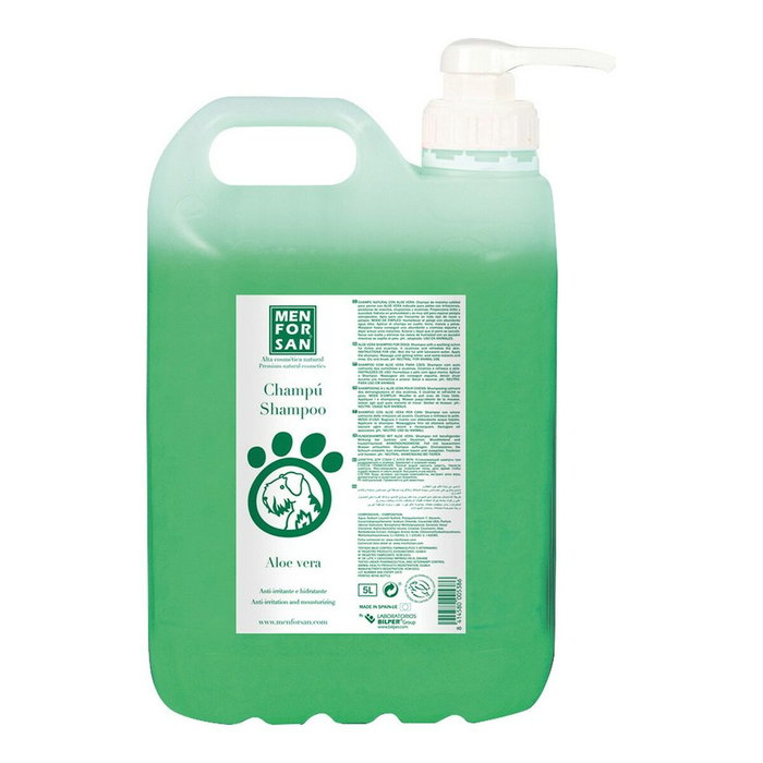 Shampoing pour animaux de compagnie Menforsan 5 L Chien Aloe Vera Shampoing pour animaux de compagnie Menforsan 5 L Chien Aloe Vera
