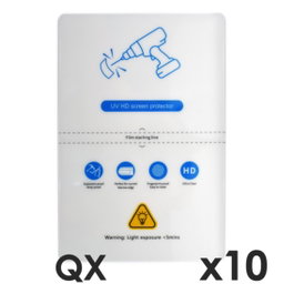 Qcharx international Qx Lames Hydrogel UV HD Qx pour Qx1 Lite – Lot de 10