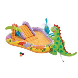 Intex Centre de jeux d'eau Dino Park 201 x 157 x 69 cm, PVC+PET+PE, Recommandé à partir de 24 mois