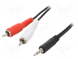 LOGILINK Câble Jack 3,5mm 3pin vers 2 RCA, 1,5m, noir