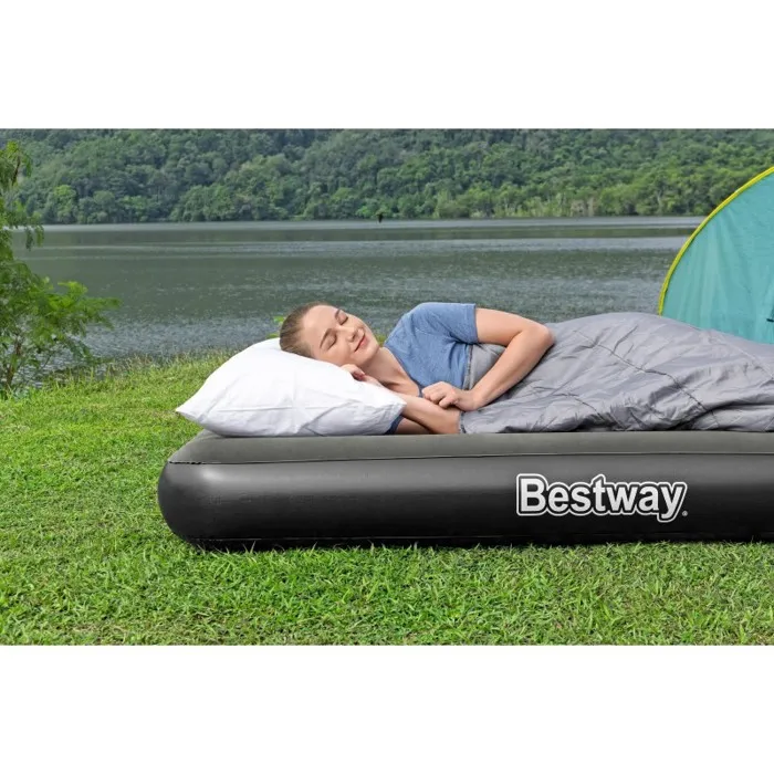 Bestway Matelas gonflable Tritech 1 place - 1,88 m x 99 cm - Confort durable pour camping