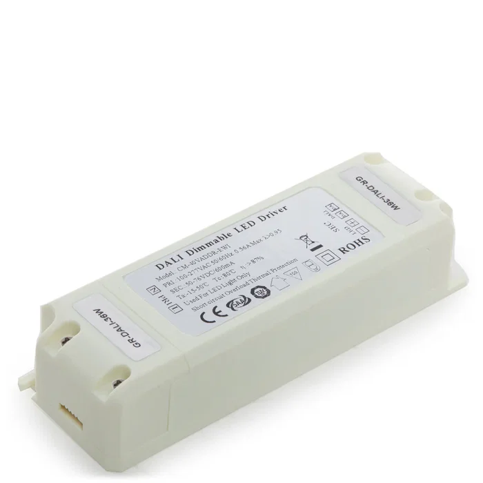 BX3 LIGHT Driver LED DALI CM-36VADDR-EMI, 40W, sortie 50-76V DC 600 mA, constante, classe II, filtrage EMI, pour éclairage professionnel