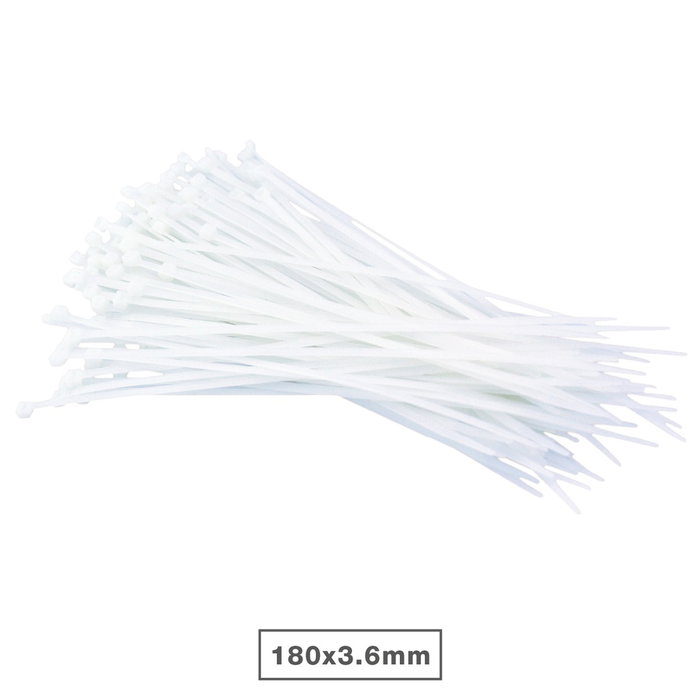 Hantums Sachet de 100 colliers de serrage 180x3,6 mm en nylon, Naturel Hantums Sachet de 100 colliers de serrage 180x3,6 mm en nylon, Naturel