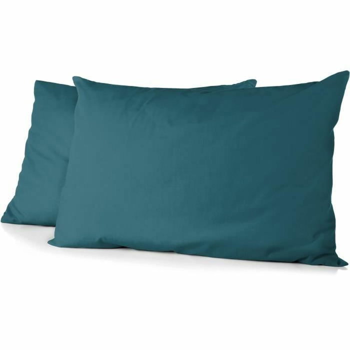 Home Linge Passion Lot de 2 taies d'oreiller Microfibre Bleu canard 50 x 70 cm Home Linge Passion Lot de 2 taies d'oreiller Microfibre Bleu canard 50 x 70 cm