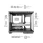 Mars Gaming MCMIRAGE Boîtier PC ATX Cube, Panneau LCD 7.2", Verre Trempé, USB-C, Noir