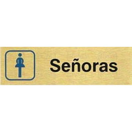 DUVER Plaque en aluminium Or "SEÑORA" 150x45 mm