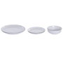Home ESPRIT Service de Vaisselle ESPRIT Blanc Noir en Porcelaine, 18 Pièces