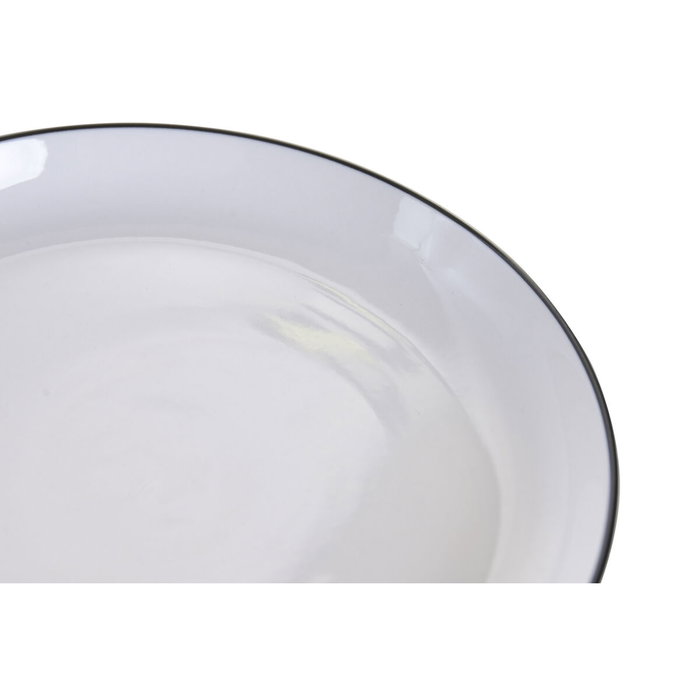 Home ESPRIT Service de Vaisselle ESPRIT Blanc Noir en Porcelaine, 18 Pièces