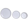 Home ESPRIT Service de Vaisselle ESPRIT Blanc Noir en Porcelaine, 18 Pièces