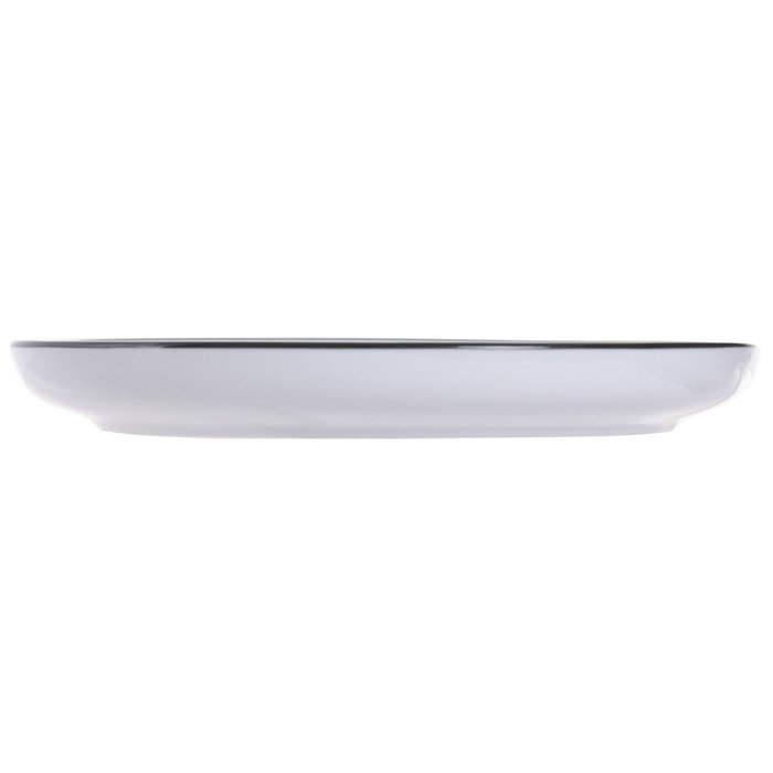 Home ESPRIT Service de Vaisselle ESPRIT Blanc Noir en Porcelaine, 18 Pièces