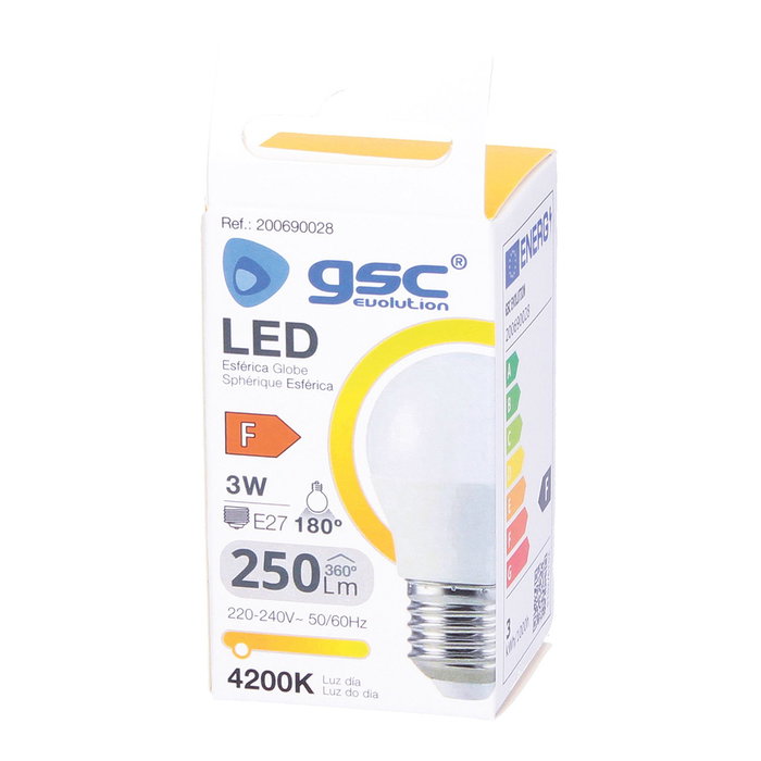 GSC Evolution Ampoule LED sphérique 3W E27 4200K