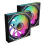 Mars Gaming MF3DPROX2R Kit de ventilateurs ARGB 120 mm x2 avec pales normales et inversées