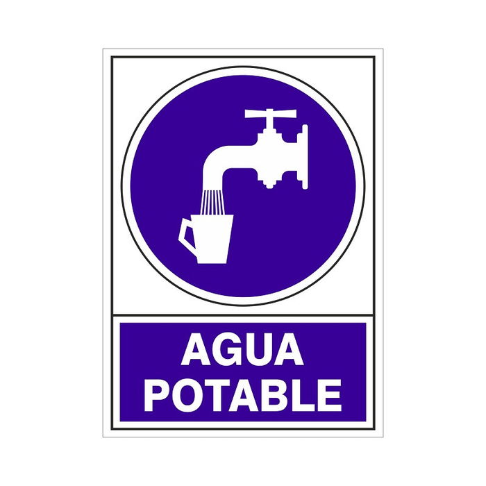 DUVER Señal 672 Plas.295X210 ''Agua Potable'' DUVER Señal 672 Plas.295X210 ''Agua Potable''