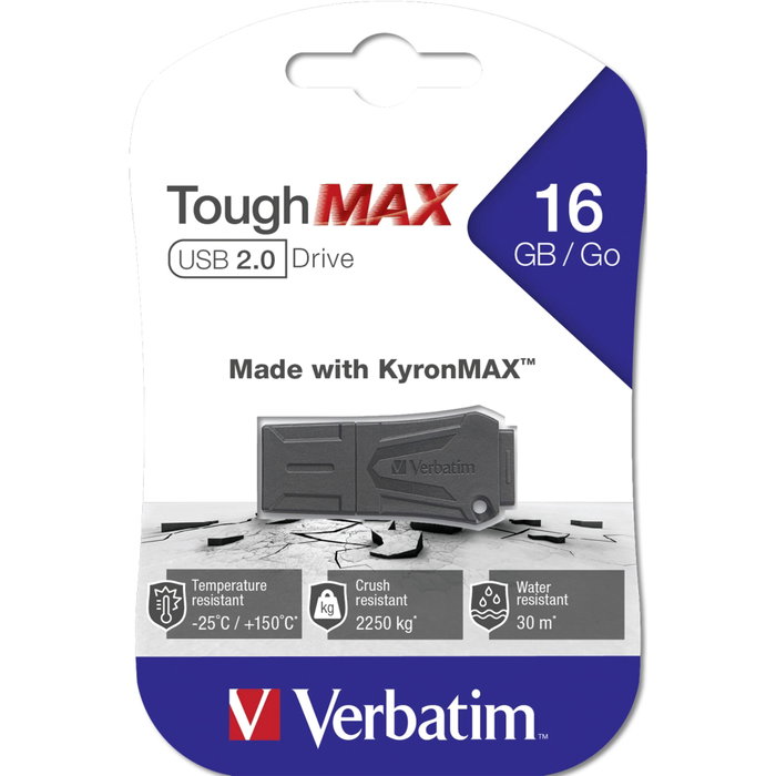 Verbatim ToughMAX 16 Go Clé USB 2.0 Noir