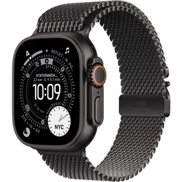Apple Watch Ultra 3 GPS + Cellular 49mm Boîtier et Bracelet Titanium Noir Milanese Loop Large