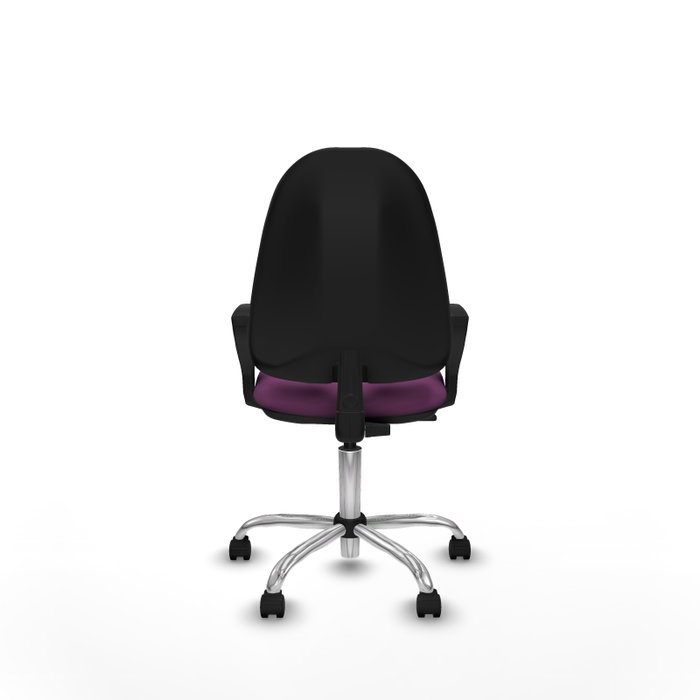 PIQUERAS Y CRESPO Chaise de bureau Algarra similicuir violet avec piètement chromé PIQUERAS Y CRESPO Chaise de bureau Algarra similicuir violet avec piètement chromé