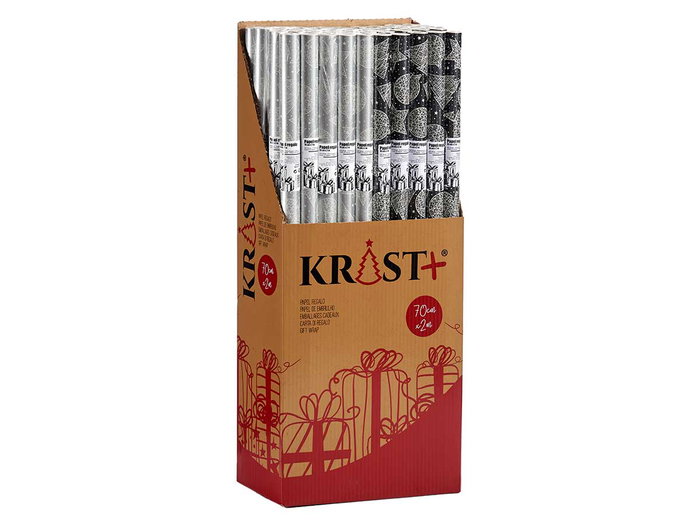 Krist+ Rouleau Papier Cadeau 70 x 200 cm Noël Motifs Surtis (Set de 50)