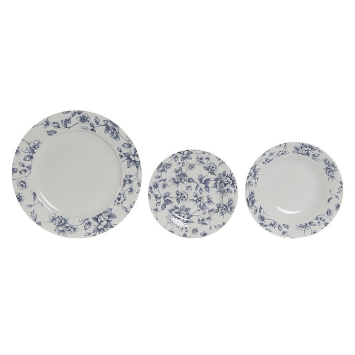 Service de Vaisselle Home ESPRIT Bleu Porcelaine Floral 18 Pièces 27 x 27 x 2 cm Service de Vaisselle Home ESPRIT Bleu Porcelaine Floral 18 Pièces 27 x 27 x 2 cm