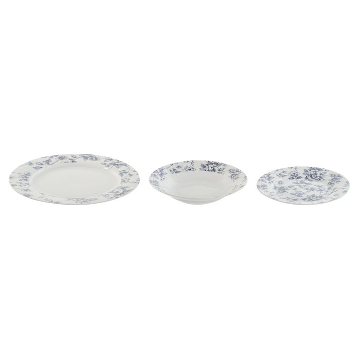 Service de Vaisselle Home ESPRIT Bleu Porcelaine Floral 18 Pièces 27 x 27 x 2 cm Service de Vaisselle Home ESPRIT Bleu Porcelaine Floral 18 Pièces 27 x 27 x 2 cm