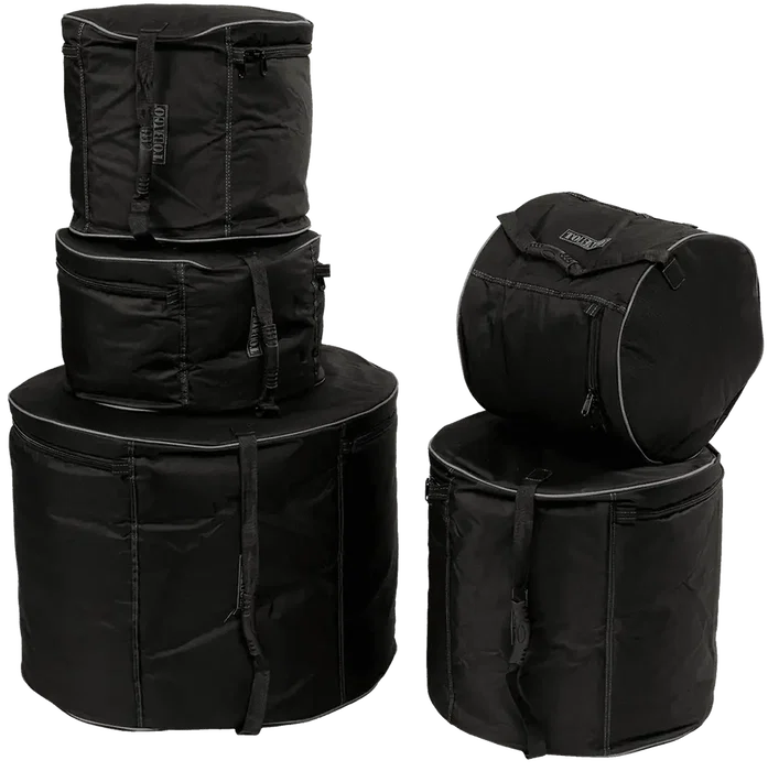 TOBAGO Housses pour kit de batterie standard avec toms 12, 13, 16, 22 pouces et caisse claire 14x5.5 pouces