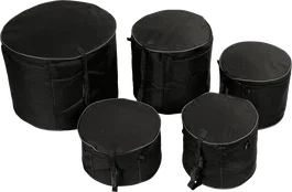 TOBAGO Ensemble de housses pour kit de batterie standard (Toms 12, 13, 16, 22 pol et caisse claire 14x5,5 pol)