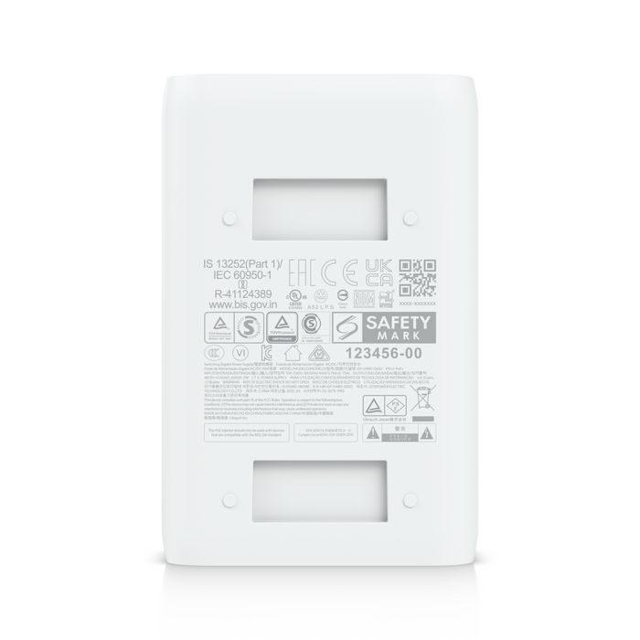 Ubiquiti Adaptateur PoE+ (30W) 48V DC 0.65A 100-240V AC 50/60Hz, Alimentation Secteur avec Protection et Indicateur LED