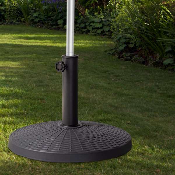 Color Baby Base de parasol en polyrésine 10 kg gris, tube D38/48, dimensions 44.5 x 33 cm