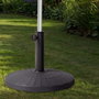 Color Baby Base de parasol en polyrésine 10 kg gris, tube D38/48, dimensions 44.5 x 33 cm