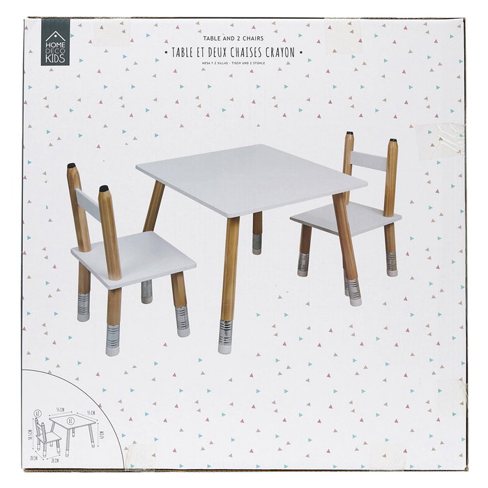 Home Deco Kids Ensemble table et 2 chaises enfant Lápiz