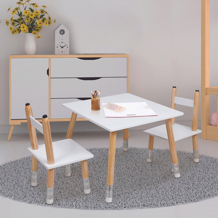 Home Deco Kids Ensemble table et 2 chaises enfant Lápiz