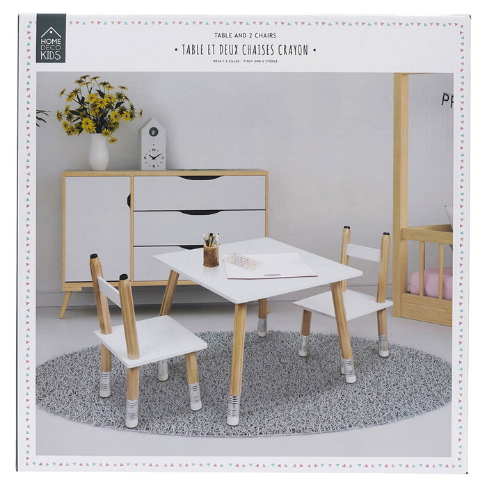Home Deco Kids Ensemble table et 2 chaises enfant Lápiz