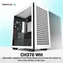 Deepcool Boîtier PC Blanc CH370 - Mini Tour Micro-ATX avec façade mesh, verre trempé latéral, USB 3.0 et support carte graphique réglable