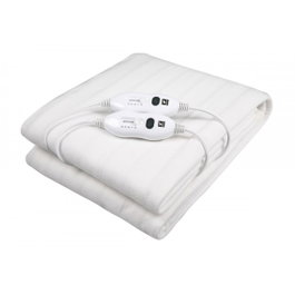 Thulos THEB400 Couvre-matelas chauffant 160x140 cm Lavable 120 W Blanc Poliester LED