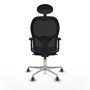 Piqueras y Crespo Chaise de Bureau avec Appui-tête Jorquera 2D086G1 Bleu clair