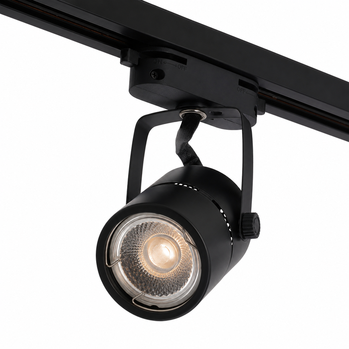 Lumiastra Projecteur de piste GU10 - Finition noire Lumiastra Projecteur de piste GU10 - Finition noire
