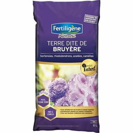 Fertiligene Terre de bruyère 6L prête à l'emploi - Terreau pour plantes acidophiles, naturel et utilisable en agriculture biologique