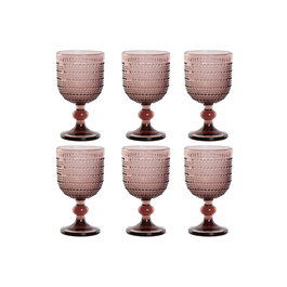 Set de Verres Home ESPRIT Rose Verre 240 ml (6 Unités)